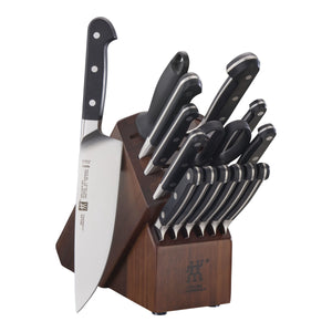 ZWILLING 16pc Knife Set in Acacia Block, Pro Series