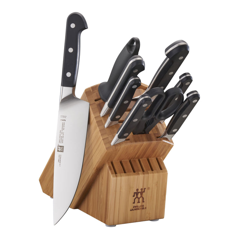 ZWILLING 10pc Knife Set in Bamboo Block, Pro Series