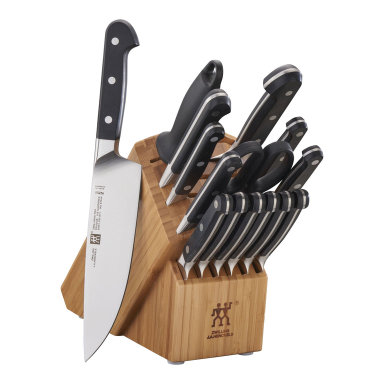 ZWILLING 16pc Knife Set in Bamboo Block, Pro Series
