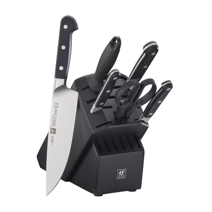 ZWILLING 7pc Knife Set in Black Rubberwood Block, Pro Series