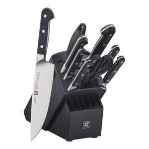 ZWILLING 10pc Knife Set in Black Rubberwood Block, Pro Series