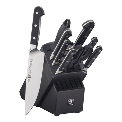 ZWILLING 10pc Knife Set in Black Rubberwood Block, Pro Series