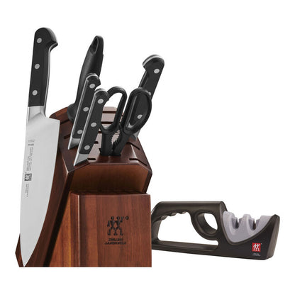 ZWILLING Pro 7-pc Knife Block Set w/Bonus Sharpener