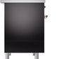 ILVE Nostalgie II 40" Induction Range with Element Stove and Electric Oven in Black with Copper Trim, UPDI406NMPBKP