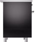 ILVE Nostalgie II 40" Induction Range with Element Stove and Electric Oven in Black with Chrome Trim, UPDI406NMPBKC
