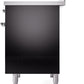 ILVE Nostalgie II 40" Induction Range with Element Stove and Electric Oven in Black with Chrome Trim, UPDI406NMPBKC