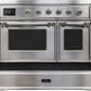 ILVE Majestic II 40" Induction Range with Element Stove and Electric Oven in Stainless Steel with Chrome Trim, UMDI10NS3SSC