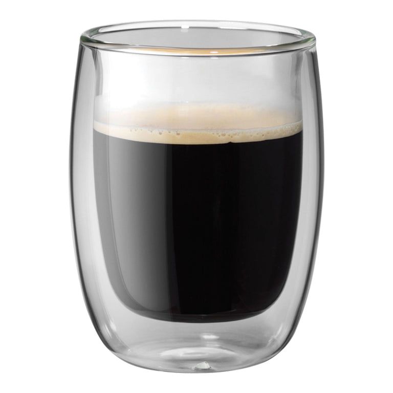 ZWILLING 2pc Coffee Glass Set, Sorrento Double Wall Glassware Series