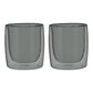 ZWILLING 2pc Tumbler Glass Set in Smoke Grey, Sorrento Double Wall Glassware Series