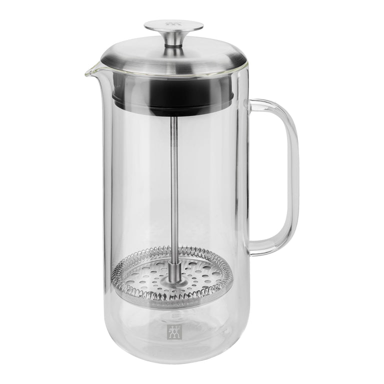 ZWILLING 27oz French Press and Latte Glass Set, Sorrento Double Wall Glassware Series