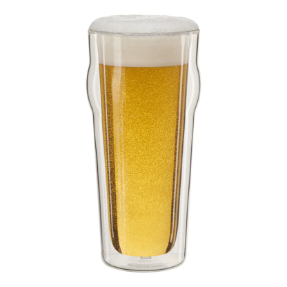 ZWILLING 2pc Pint Beer Glass Set, Sorrento Double Wall Glassware Series