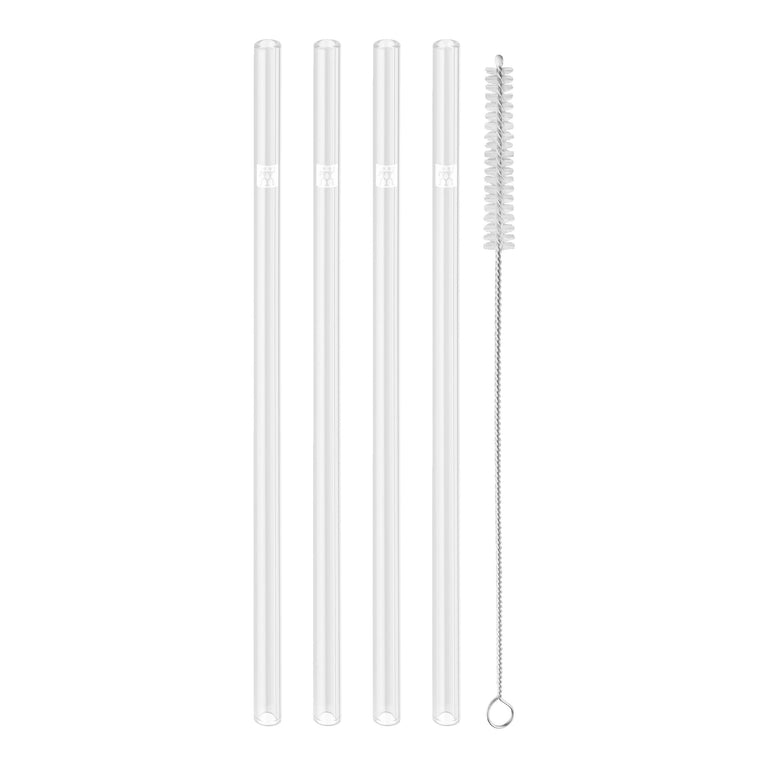ZWILLING 4pc Glass Straw Set, Sorrento Glassware Series