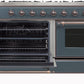 ILVE Majestic II 60" Dual Fuel Natural Gas Range in Blue Grey with Bronze Trim, UM15FDNS3BGB