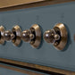 ILVE Majestic II 60" Dual Fuel Natural Gas Range in Blue Grey with Bronze Trim, UM15FDNS3BGB