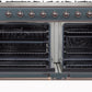 ILVE Majestic II 60" Dual Fuel Natural Gas Range in Blue Grey with Bronze Trim, UM15FDNS3BGB