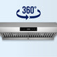 Hauslane Chef Ducted Stainless Steel Undercabinet Range Hood, UC-PS18