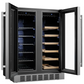 Empava 24-Inch Dual Zone Wine and Beer Fridge Beverage Cooler, EMPV-BR07D