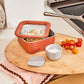 Caraway Dash and Dot Containers in Gray (Set of 6)