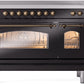 ILVE Nostalgie II 48" Induction Range with Element Stove and Electric Oven in Black with Bronze Trim, UPI486NMPBKB