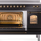 ILVE Nostalgie II 48" Induction Range with Element Stove and Electric Oven in Black with Bronze Trim, UPI486NMPBKB