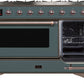 ILVE Majestic II 48" Dual Fuel Propane Gas Range in Blue Grey with Bronze Trim, UM12FDNS3BGBLP