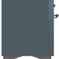 ILVE Majestic II 48" Dual Fuel Propane Gas Range in Blue Grey with Bronze Trim, UM12FDNS3BGBLP