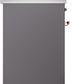 ILVE Nostalgie II 30" Induction Range with Element Stove and Electric Oven in Matte Graphite with Copper Trim, UPI304NMPMGP