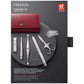 ZWILLING Beauty Premium 6-pc Red Leather Case Set