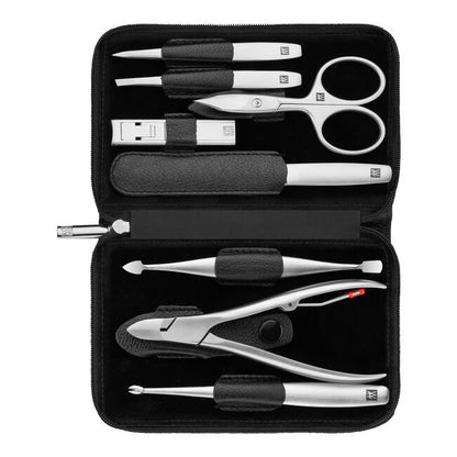 ZWILLING Beauty Premium 9-pc Black Napa Leather Case Set