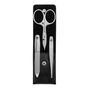 ZWILLING Beauty Premium 4-pc Leather Case Black Set