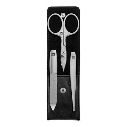 ZWILLING Beauty Premium 4-pc Leather Case Black Set