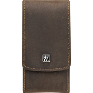 ZWILLING Beauty Premium 4-pc Brown Leather Case Set