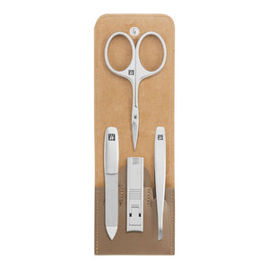 ZWILLING Beauty Premium 5-pc Taupe Leather Case Set
