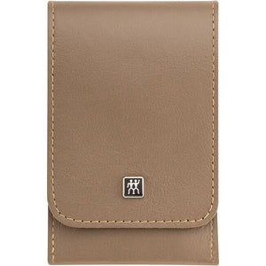 ZWILLING Beauty Premium 5-pc Taupe Leather Case Set