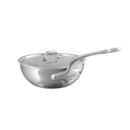 Mauviel 1830 M'URBAN 4 Tri-Ply Chef Pan With Lid, Cast Stainless Steel Handle