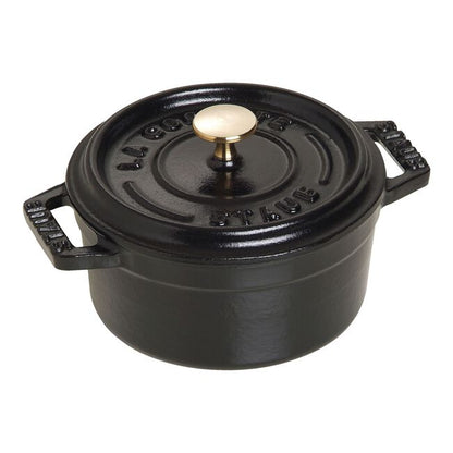 Staub Cast Iron 0.25-qt Mini Round Dutch Oven - Black