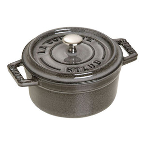 Staub Cast Iron 0.25-qt Mini Round Dutch Oven - Graphite Grey