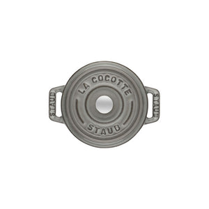 Staub Cast Iron 0.25-qt Mini Round Dutch Oven - Graphite Grey