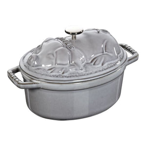 Staub Cast Iron 1-qt Pig Dutch Oven - Graphite Grey