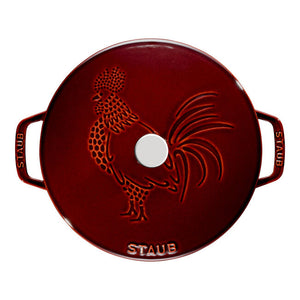 Staub Cast Iron 3.75-qt Essential French Oven Rooster Lid - Grenadine