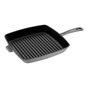 Staub Cast Iron 12-inch Square Grill Pan - Graphite Grey