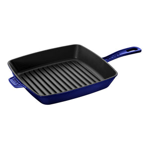 Staub Cast Iron 12-inch Square Grill Pan - Dark Blue