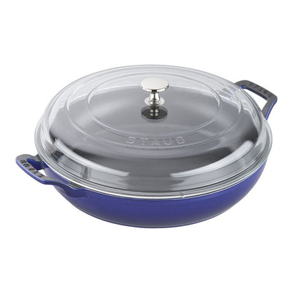 Staub Cast Iron 3.5-qt Braiser with Glass Lid - Dark Blue