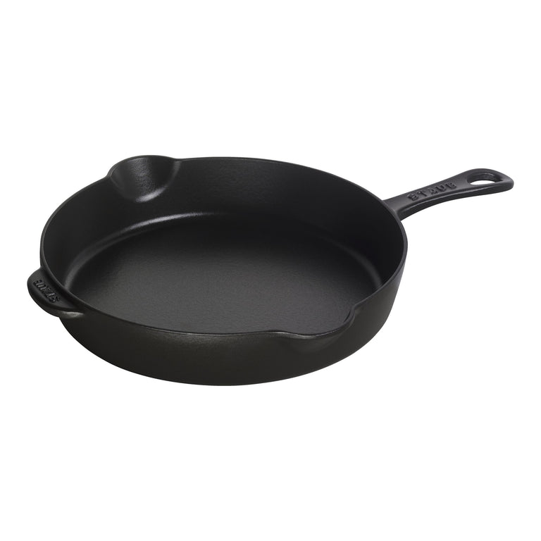Staub 11'' Cast Iron Traditional Deep Skillet in Black, Fry Pans/Skillets Series