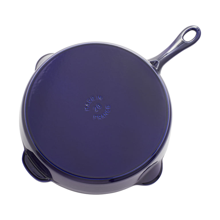 Staub 11'' Cast Iron Traditional Deep Skillet in Dark Blue,  Fry Pans/Skillets Series