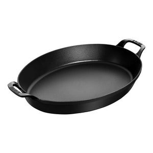 Staub Cast Iron 14.5-inch X 11.2-inch Oval Baking Dish - Black