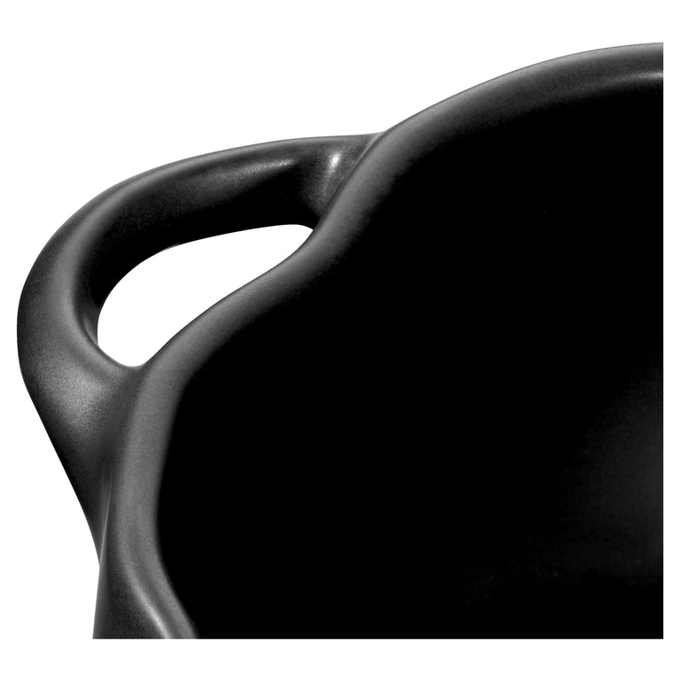 Staub 16oz Petite Pumpkin Dish in Matte Black, Cocotte Ceramic Series