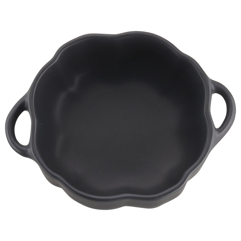 Staub 16oz Petite Pumpkin Dish in Matte Black, Cocotte Ceramic Series