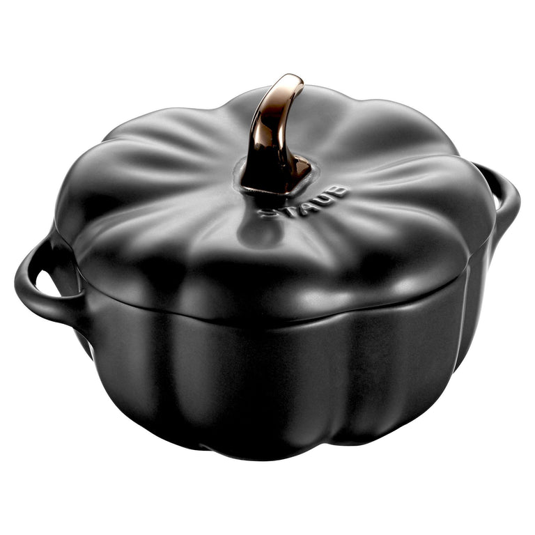 Staub 24oz Pumpkin Dish in Matte Black, Cocotte Ceramic Series