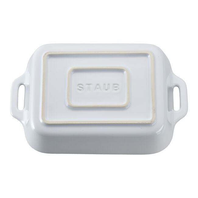 Staub Ceramic 3 Piece Baking Dish Set in White